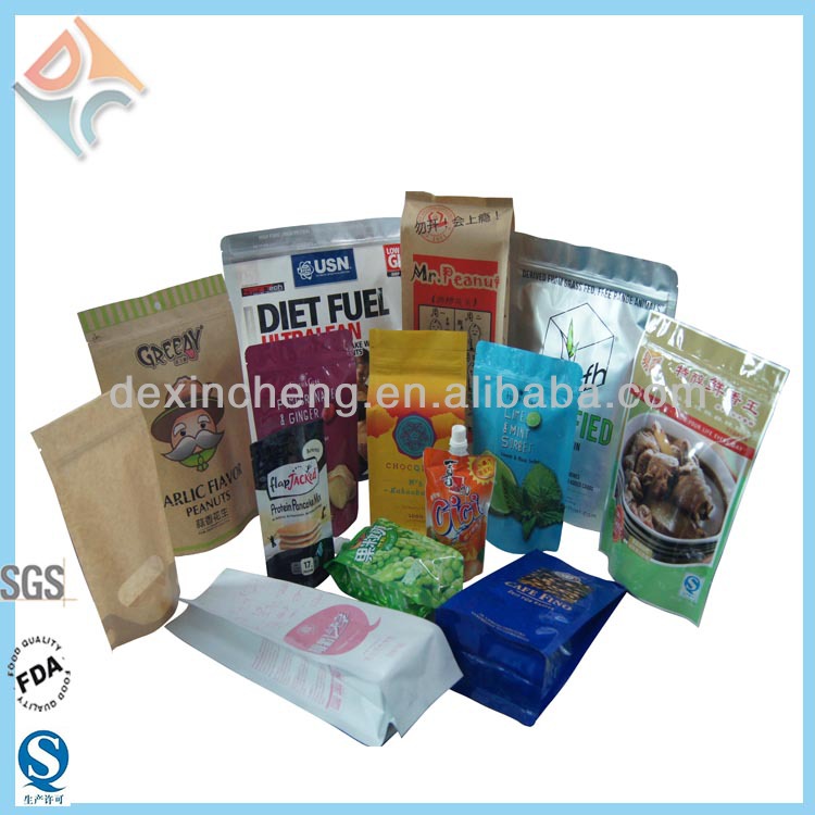 Resealable Stand Up Pouches With Zipper Doypack For Powder