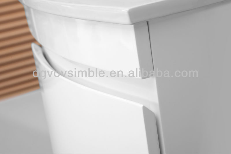 白色塗装mdfの浴室用キャビネット欧州市場向けに問屋・仕入れ・卸・卸売り