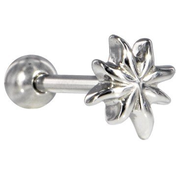 316L steel flower tongue barbell piercing jewelry