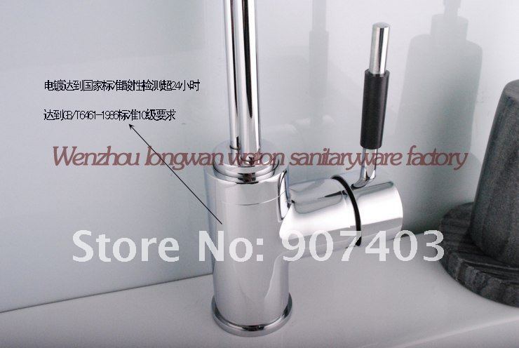 Free shipping wholesale modern chrome low lead 3 way kitchen sink mixer tap with pure water filter drinking water faucet 64101