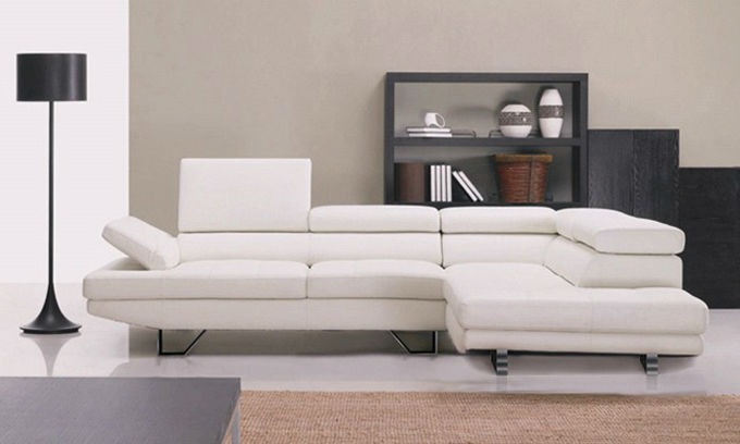 Conjunto de sofá de canto de couro designer insinuante sofá sofá ...