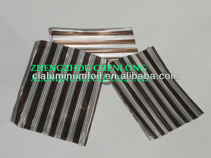 Chocolate foil wrapper with red color, embossing, for candy foil wrapper