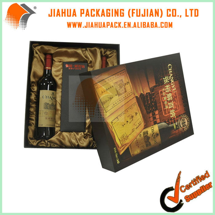 black luxury paper packaging box for champagne