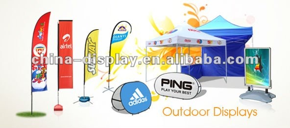 Beach Flag Pop Up Folding Tent Light Box Display Booth Stand