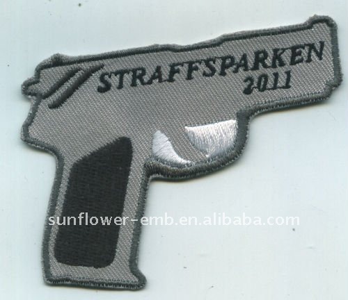 銃レーザーカットと刺繍パッチとフル刺繍仕入れ・メーカー・工場