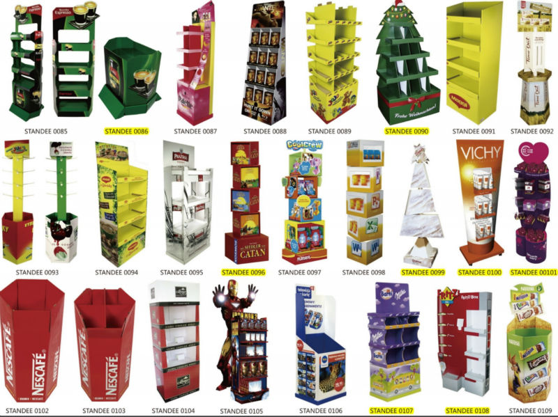 2014 Point of purchase cardboard corrugated floor stand paper chewing gum display racks