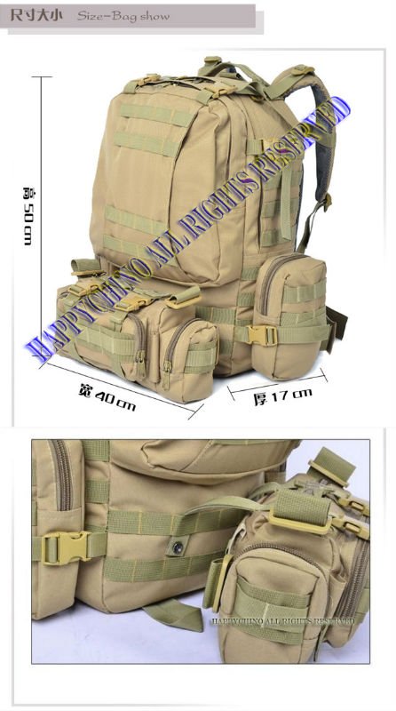 co MOLLE system 60L Tactical Backpack Camping Backpack Miltary All in One Backpack