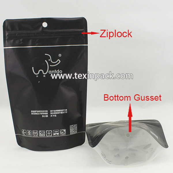 Stand up tea bags with zipper with company logo