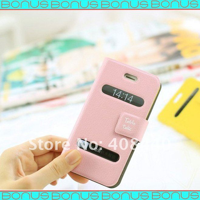 Flip leather case for iPhone 4/4S