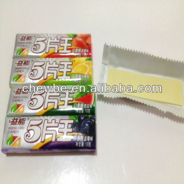 5 sticks watermelon candy gum,China Yineng price supplier 21food