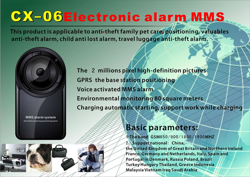 CX-06 MMS alarme eletrônico com callback controle de voz, alarme de vibração