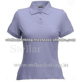 100% cotton Womens polo t-shirt - Lilac.jpg