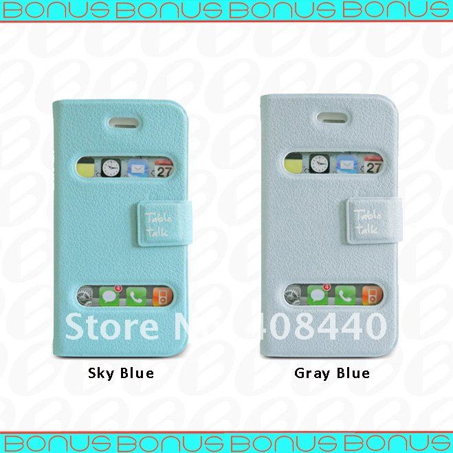 Flip leather case for iPhone 4/4S