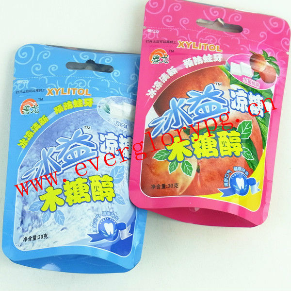 Zipper Stand Up Pouch for chewing gum