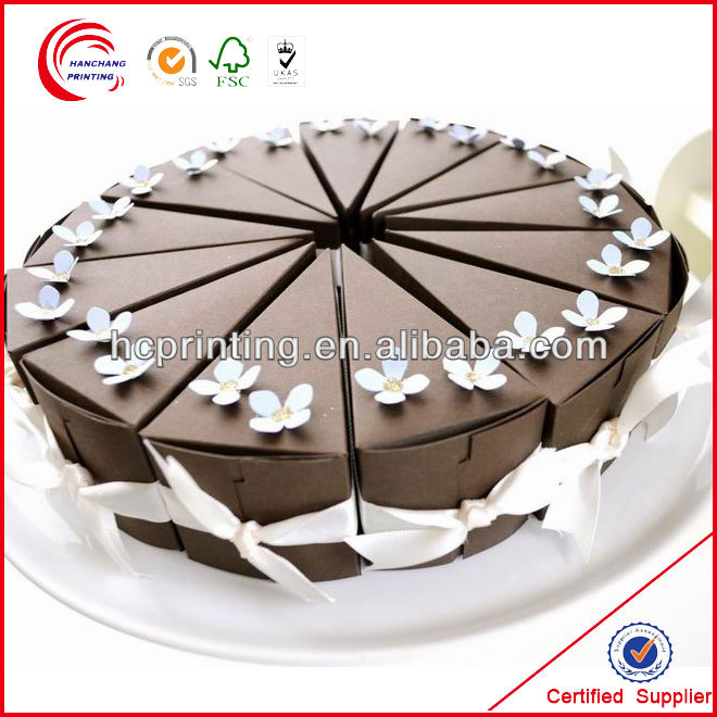 custom made fancy Luxury cardboard Coated paper cake box