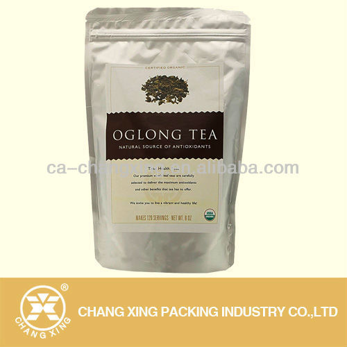 High matte surface stand up zipper tea bags