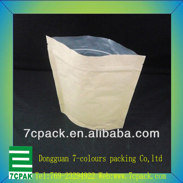 resealable kraft paper bag wholesale/kraft paper bag for tea/paper tea bag