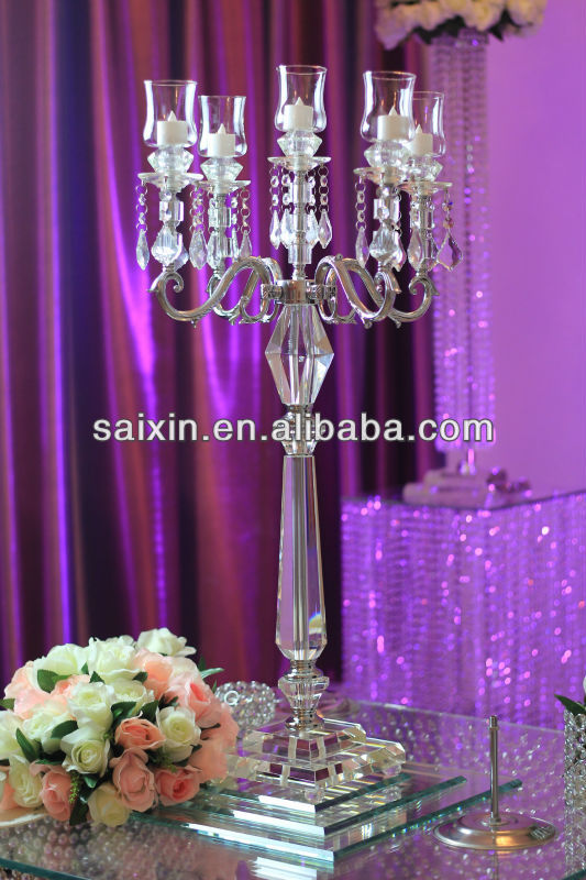 Nuevo diseño 5 armas oro candelabros de la boda para decoración de ... Wedding Candelabros diseño