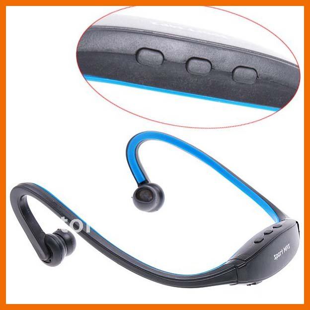 Black 2G In Ear Wrap Around Wireless Sport MP3 Player Headphone Audio Player 
