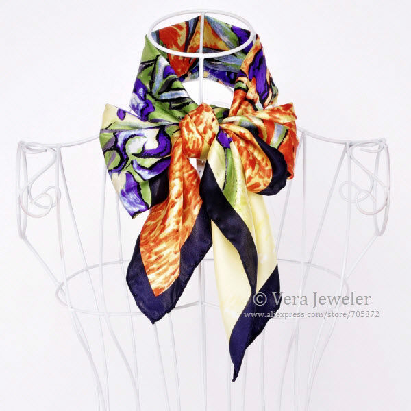 FS003211-PL Van Gogh\'s Irises 34 Square 100% Satin Silk Scarf Hand Rolled Edges (9)_conew2