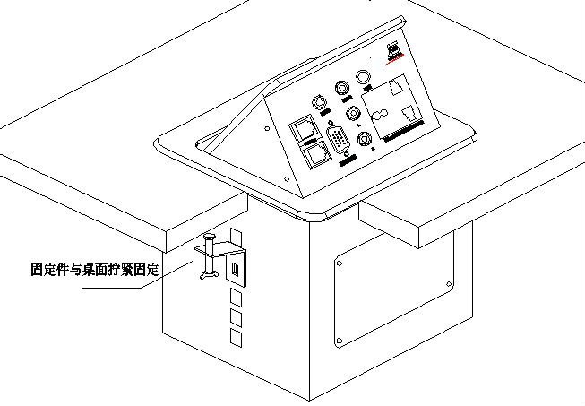 プロのテーブルに取り付けられたインターコネクトボックス問屋・仕入れ・卸・卸売り