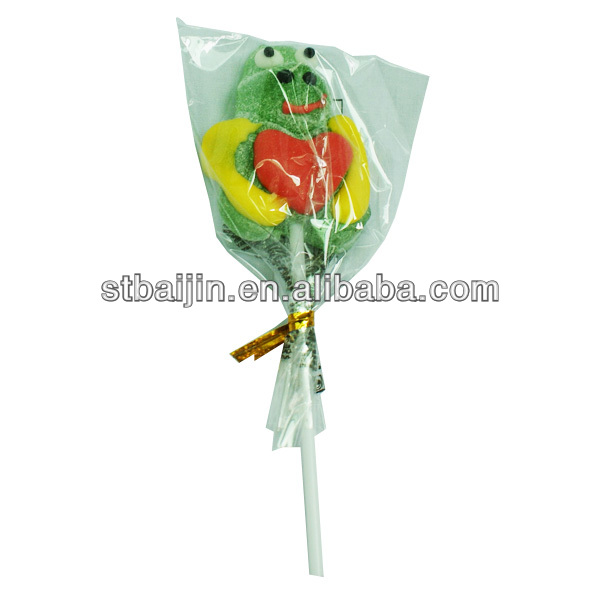 Animal Fruit flover Gummy Lollipop,China Baijin price supplier 21food