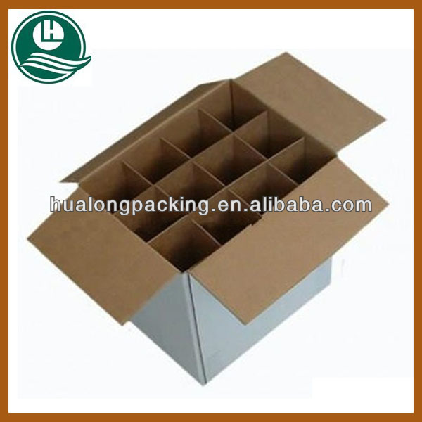Recyclable wine carton boxes with separator manufacturer,China Hualong