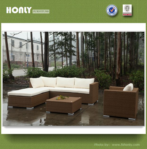 Patio rattan furniture sofa set aluminium frame rattan furniture sofa set design