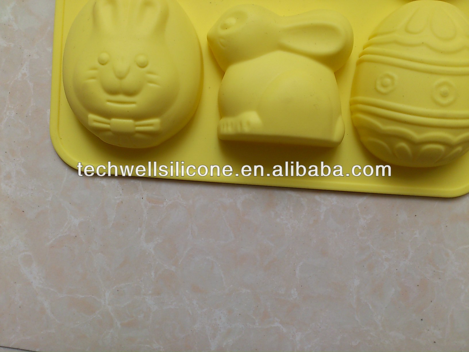 rabbit and egg shape silicone chocolate models