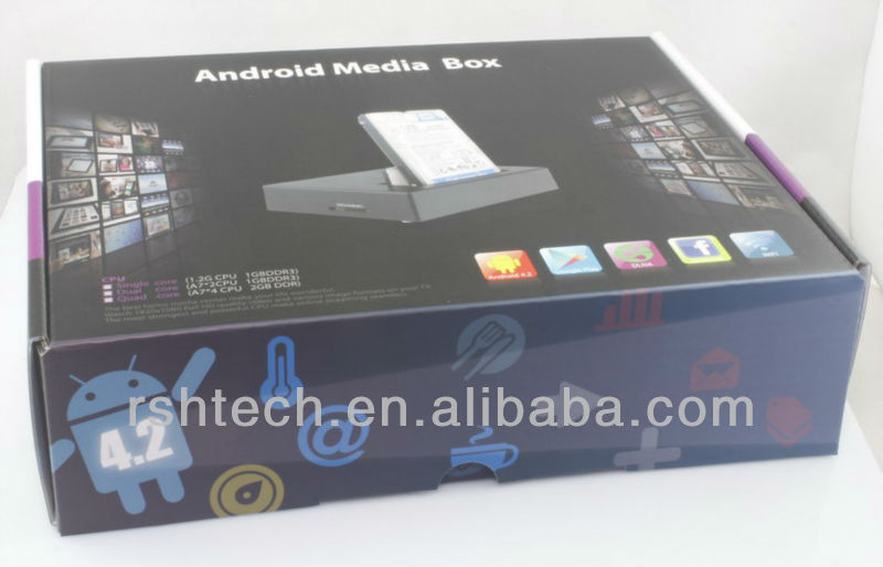 デュアルコアアンドロイドスマートtvボックス4.2メディアプレーヤーhd、 goolgetv市場をサポートしてい、 dlnaとmiracastxbmcを問屋・仕入れ・卸・卸売り