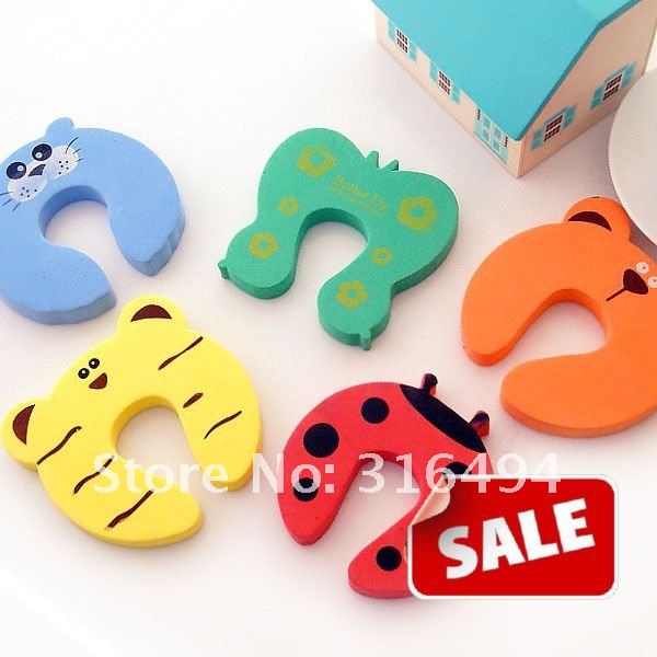 Freeshipping child protection animal cartoon style door stalls door stopper Security holder lock Safety guard Finger Protect