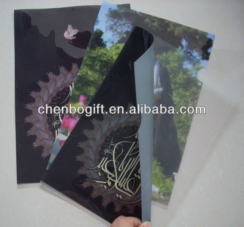 Oema4サイズのl字型フォルダフルカラー印刷で/clearppのフォルダ問屋・仕入れ・卸・卸売り