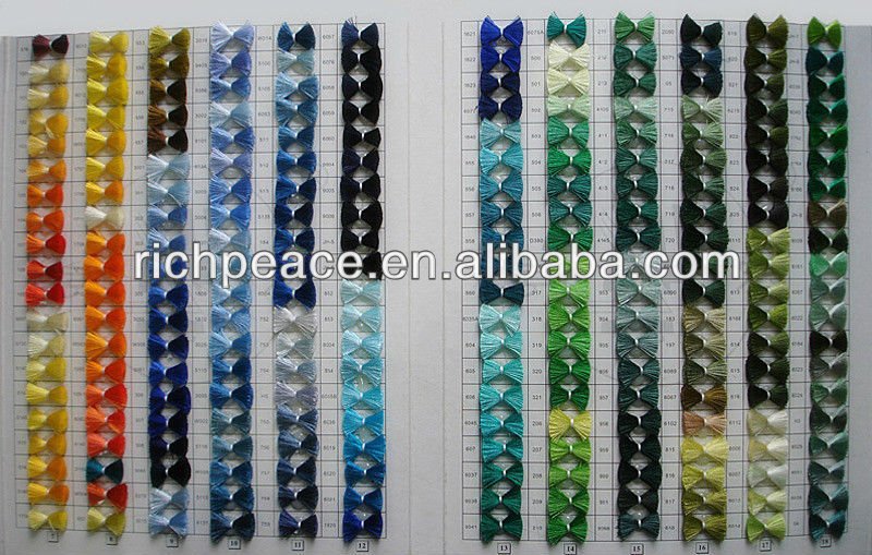 richpeaceポリエステル刺繍糸最高品質オプションのさまざまな色仕入れ・メーカー・工場