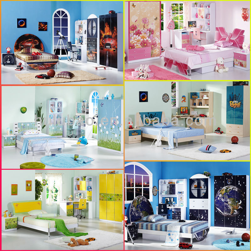 漫画のベッドルームの家具モダンなデザインの子供の家具セット967仕入れ・メーカー・工場