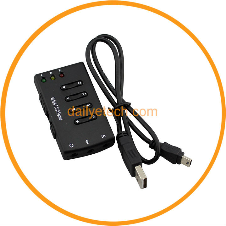 ミニusbdac仮想7.1チャンネルオーディオの録音サウンドカードから白dailyetech問屋・仕入れ・卸・卸売り