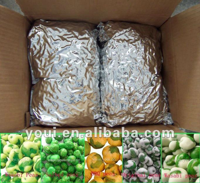 Nutritious/Yummy/Savory/crisp/unique flavor fried Green Peas Snack Food