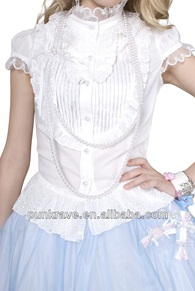 かわいいly-010pyonpyonロリータ格子縞のt- シャツショートスリーブ付きと卸売価格問屋・仕入れ・卸・卸売り