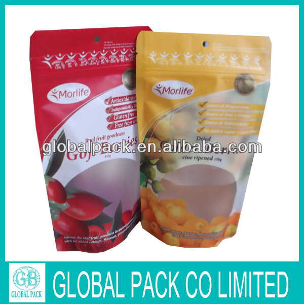 white paper empty tea bag/stand up white paper zipper packaging bag
