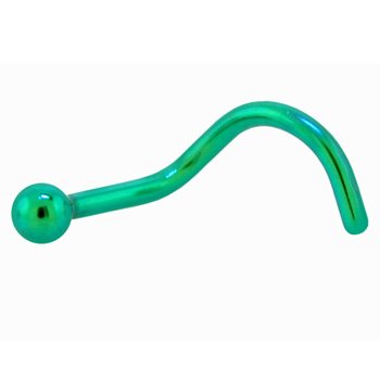 Green BIOPLAST Capri BlueCrystal Nose Screw Ring. 5.No virus,no infection,it's harmless to body ,environmental