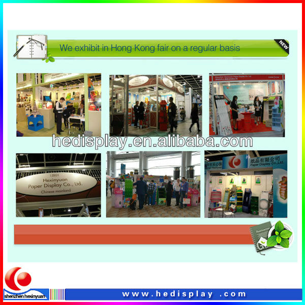 hook stand display/marshmallow corrugated pegboard display/paper display with hooks