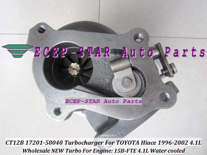 CT12B 17201-58040 17201 58040 Turbine Turbo Turbocharger For TOYOTA Hiace 1996-2002 Engine 15B-FTE 15B FTE 4.1L Water cooled (6)