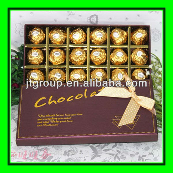 high quality new design custom luxury rigid printing packaging cardboard folding paper chocolate box