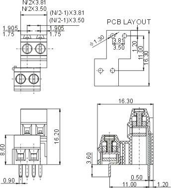 プリント基板用端子台gs034b-3.81仕入れ・メーカー・工場