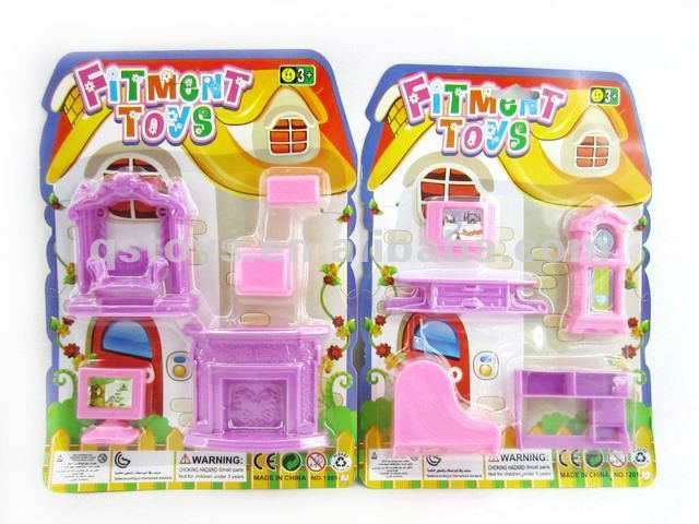 ミニチュア人形の家セット、子供QS120610049のためのプラスチックおもちゃの家具問屋・仕入れ・卸・卸売り