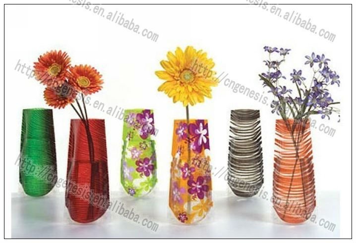 ホット販売プラスチック折り畳み式の花瓶-PVC問屋・仕入れ・卸・卸売り