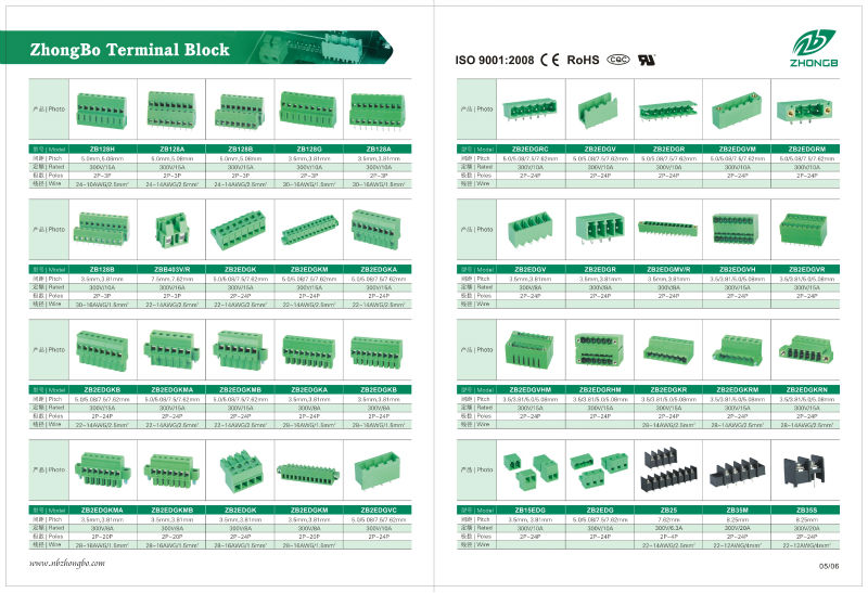 Competitveblock_zb45c_9.5mm_300v価格と高品質の端子仕入れ・メーカー・工場