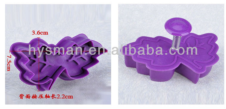 Tree leaf Fondant Plunger Cutter Cake Decoration mould