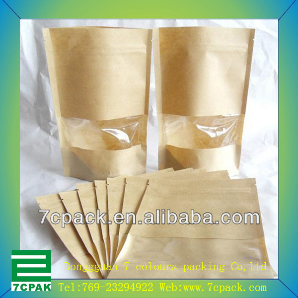 kraft paper tea bag/fast food kraft paper bag/kraft paper bag for snacks