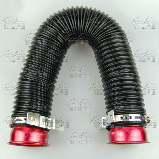 Universal EPDT Multi-flexible Expandable 76mm 3 Inch Cold Air Intake Pipe Kit Air Filter Silver Red Blue DSC_0532