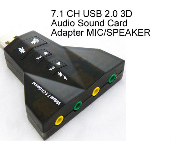 Usb仮想7.1- チャネルサウンドアダプタusbサウンドカード7.1問屋・仕入れ・卸・卸売り